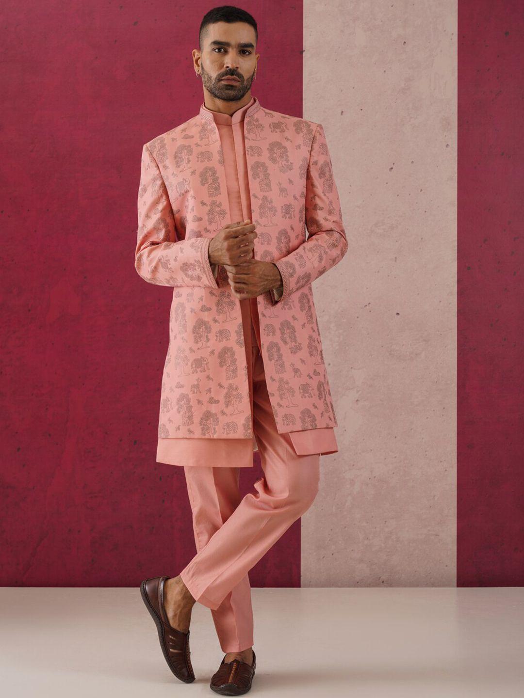 kalpraag embroidered sherwani with trousers