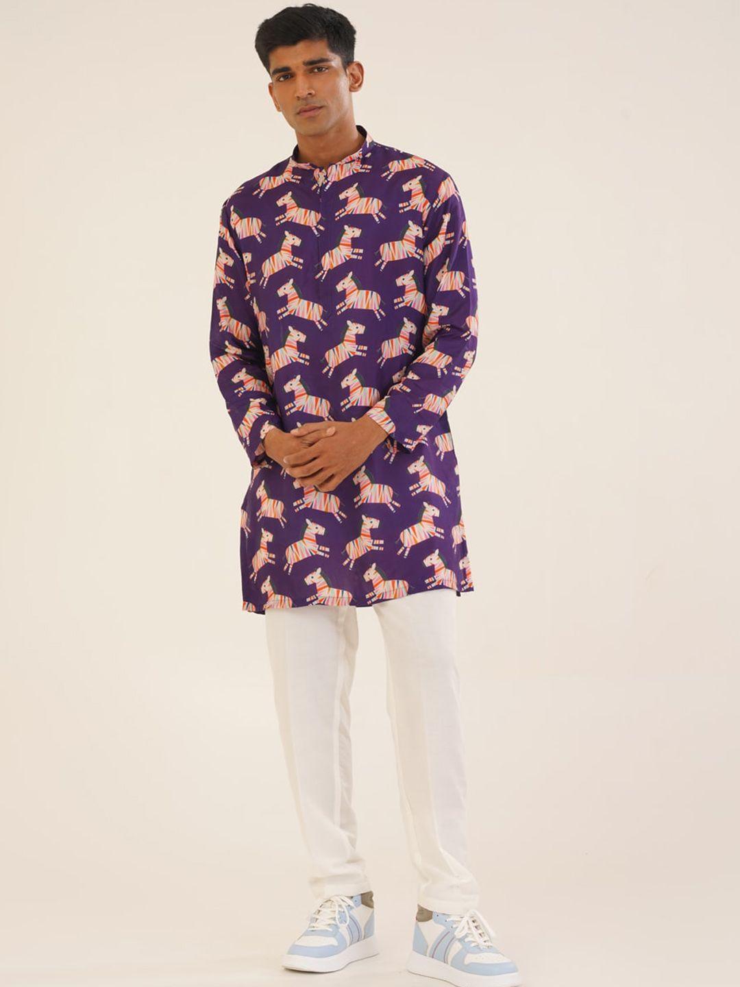 kalpraag ethnic motifs printed kurta with trousers