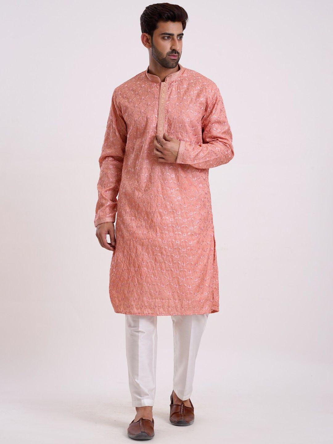 kalpraag floral embroidered regular kurta with trousers