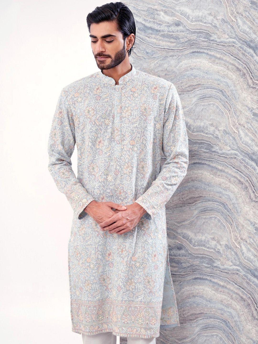 kalpraag sequinned kurta with trousers