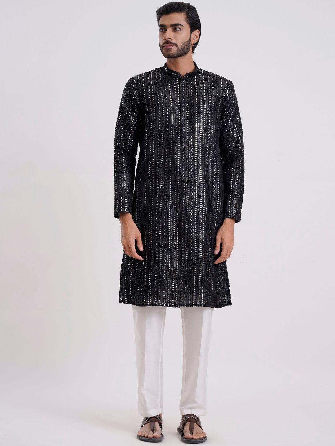 kalpraag sequinned kurta with trousers