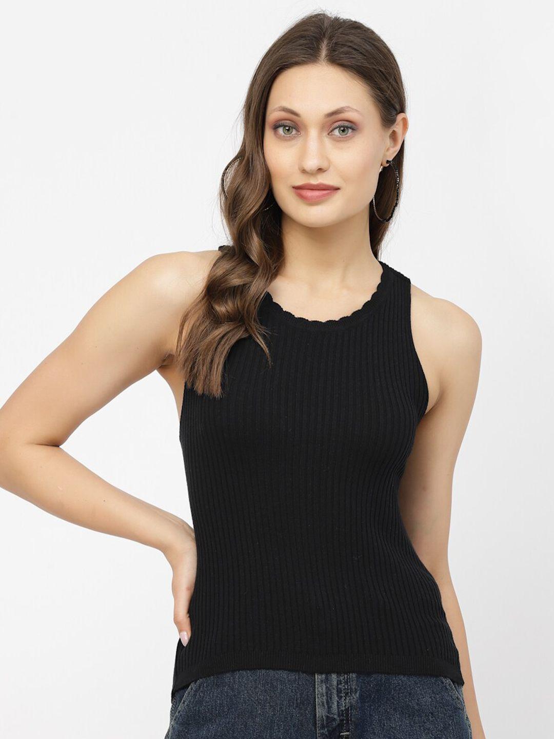 kalt styled back cut-out fitted tank top