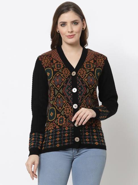 kalt black floral sweater