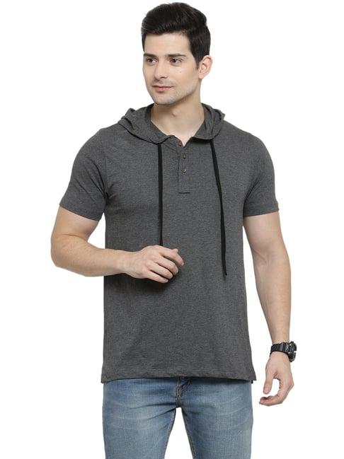 kalt dark grey hooded t-shirt