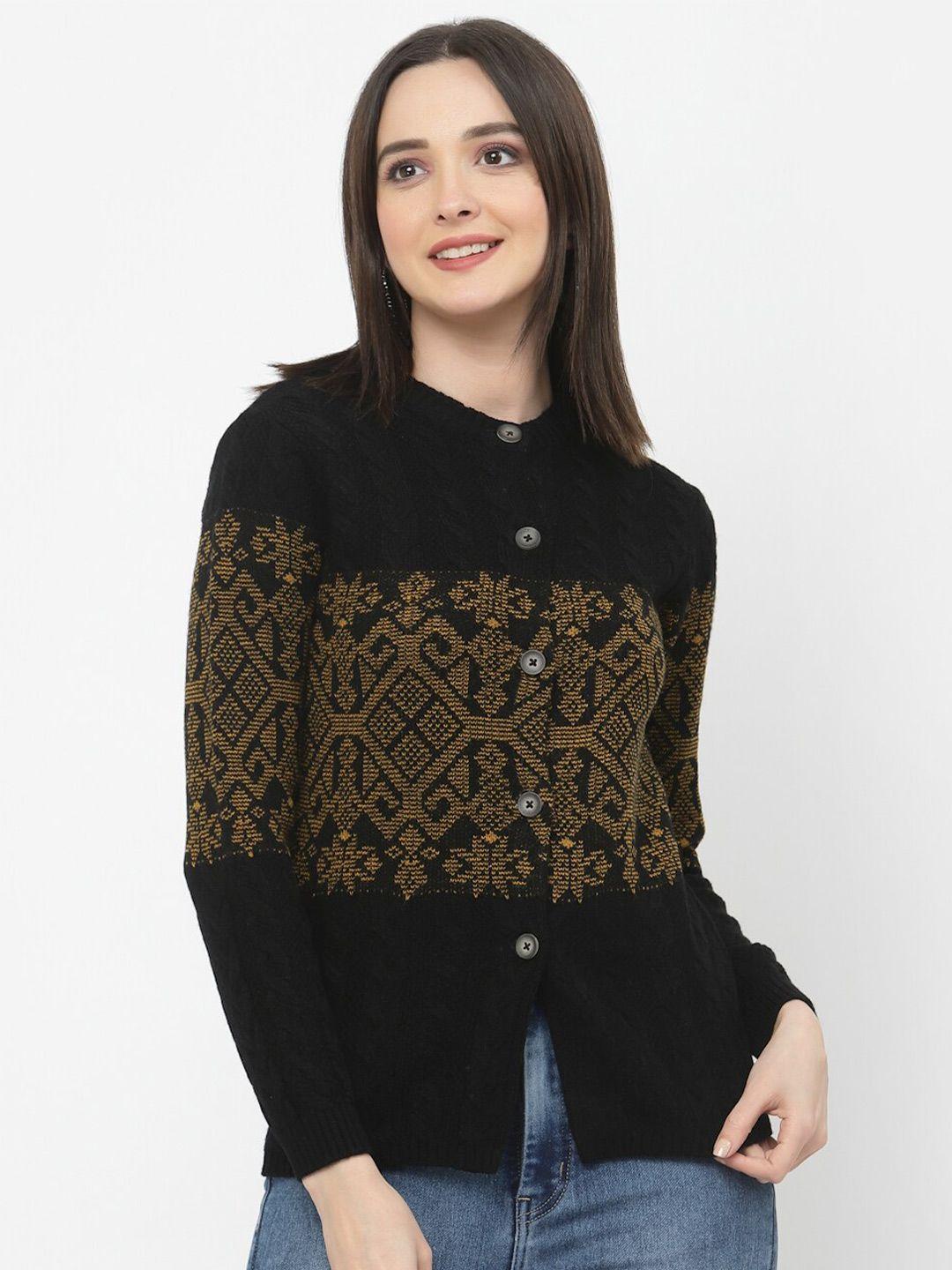 kalt ethnic motifs embroidered acrylic cardigan