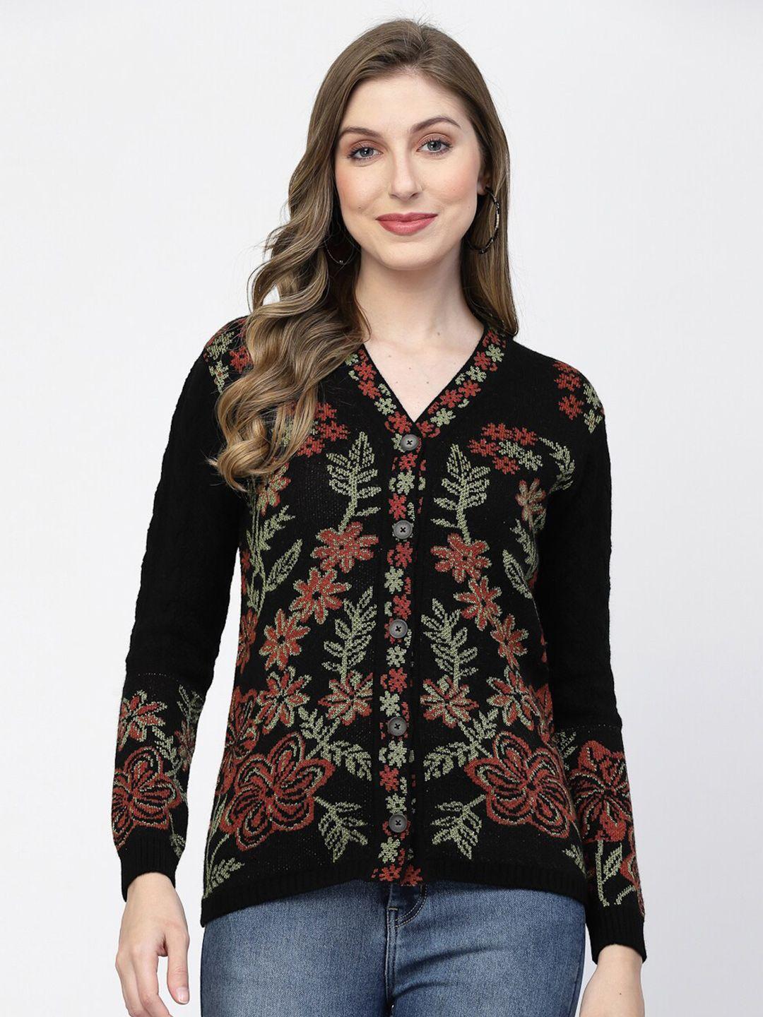 kalt floral printed acrylic cardigan