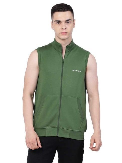 kalt green regular fit jacket