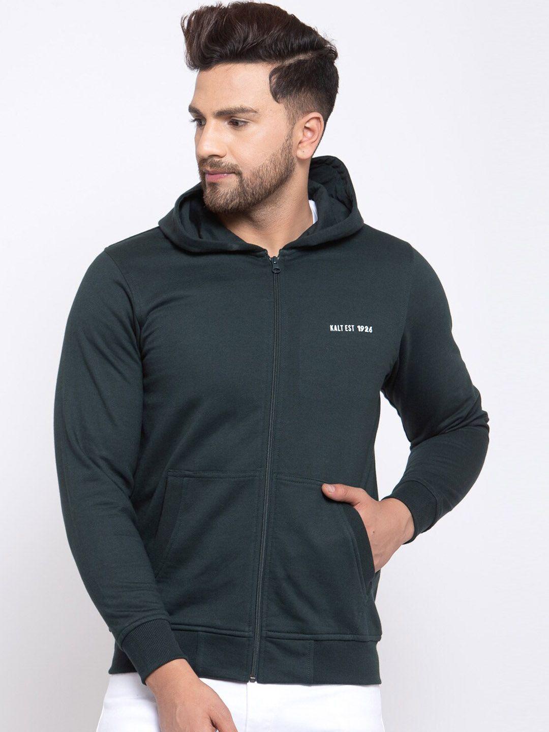 kalt men green solid sporty jacket