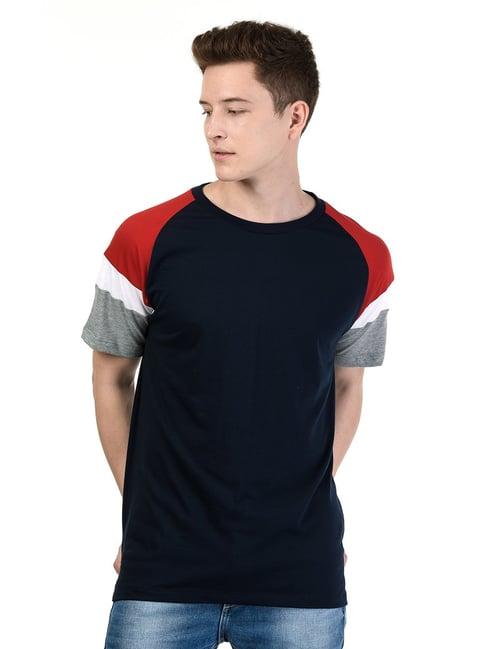 kalt navy & red crew t-shirt