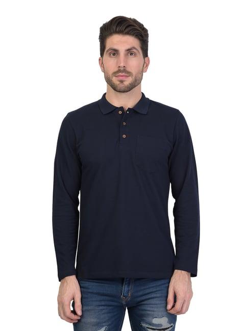 kalt navy regular fit polo t-shirt