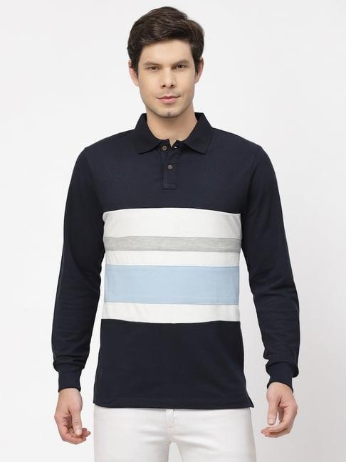 kalt navy regular fit polo t-shirt