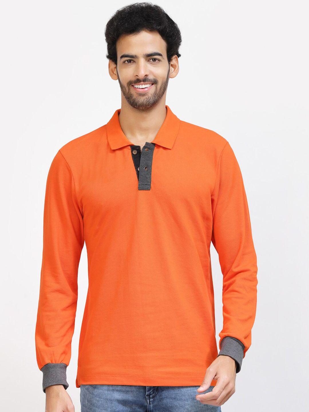 kalt polo collar full sleeves knitted t-shirt