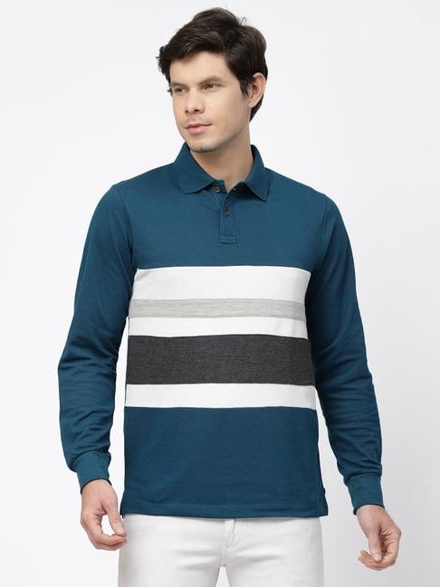 kalt teal regular fit polo t-shirt