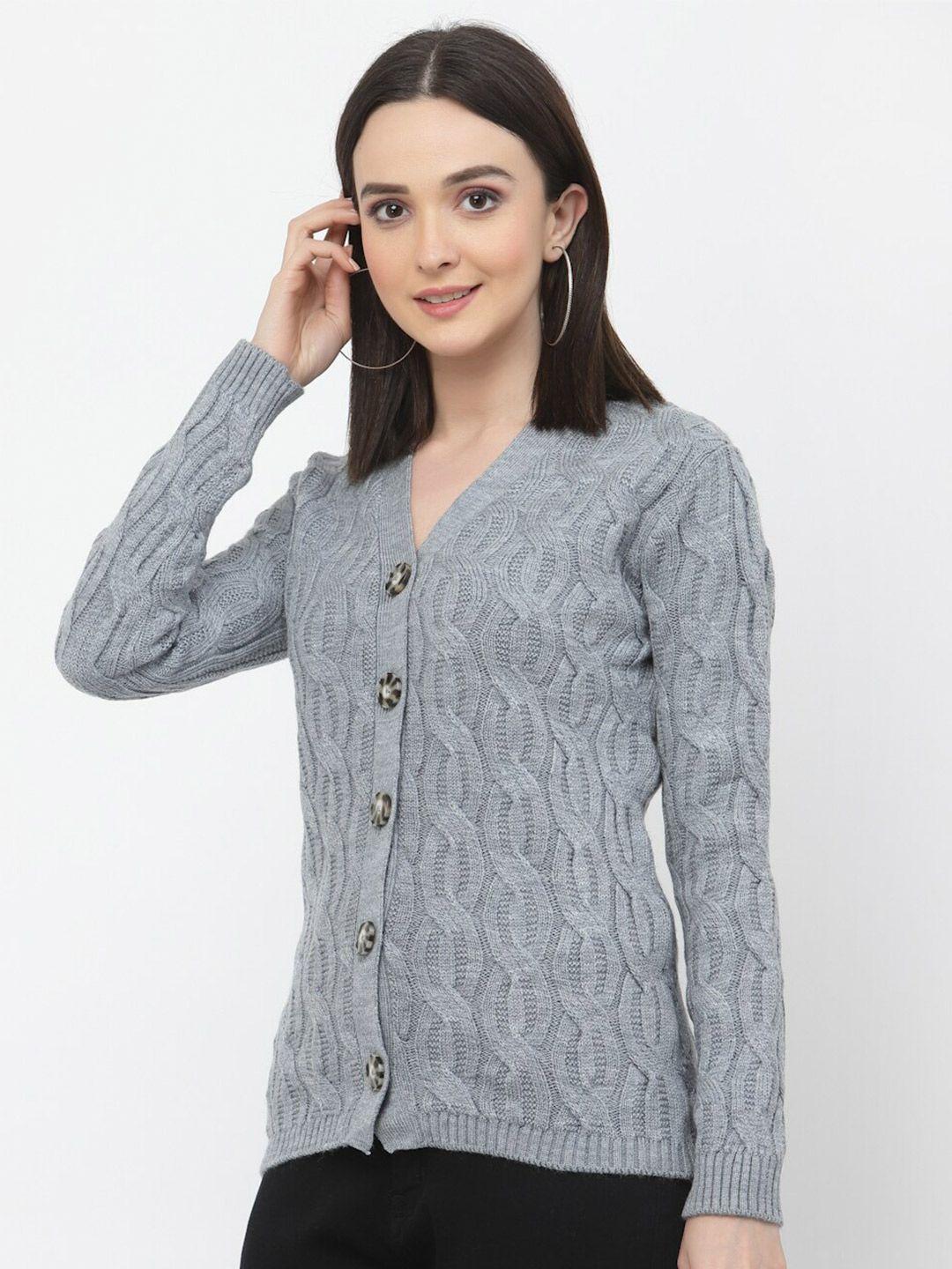 kalt v-neck cable knit cardigan