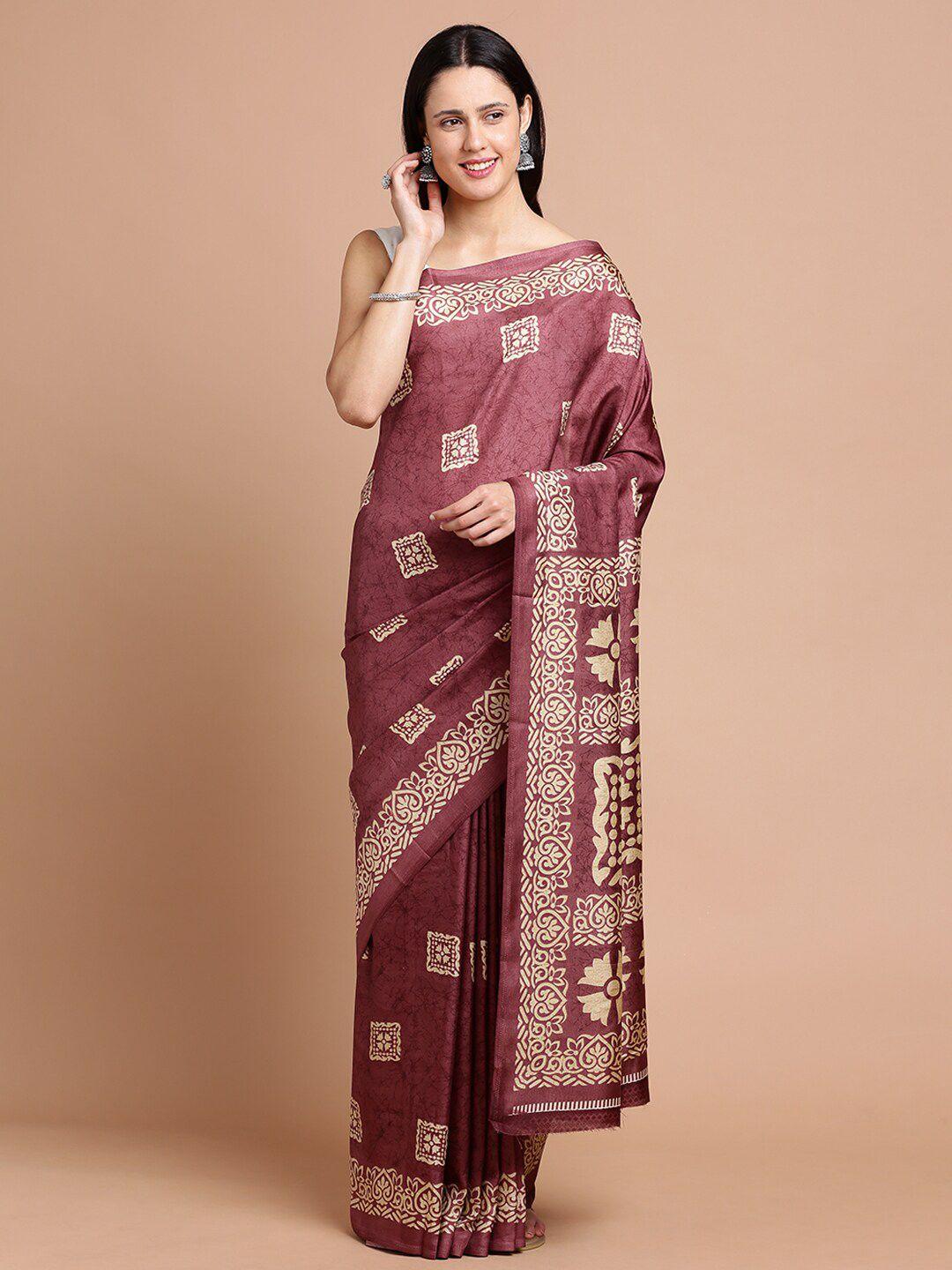 kalyan silks ethnic motifs printed silk cotton saree