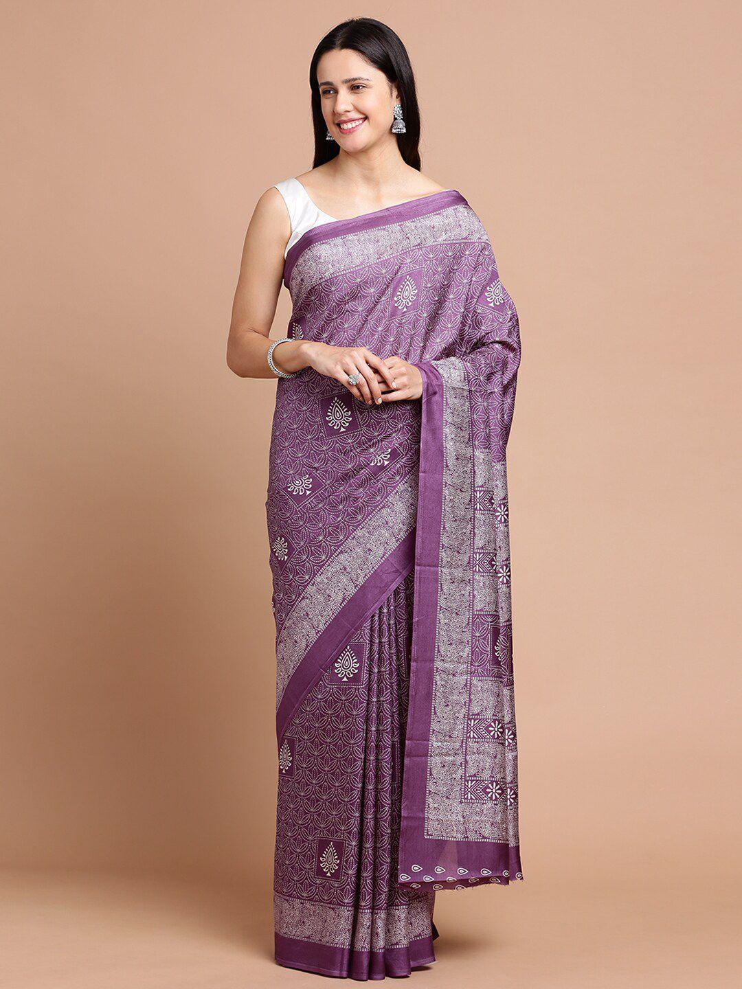 kalyan silks ethnic motifs printed silk cotton saree