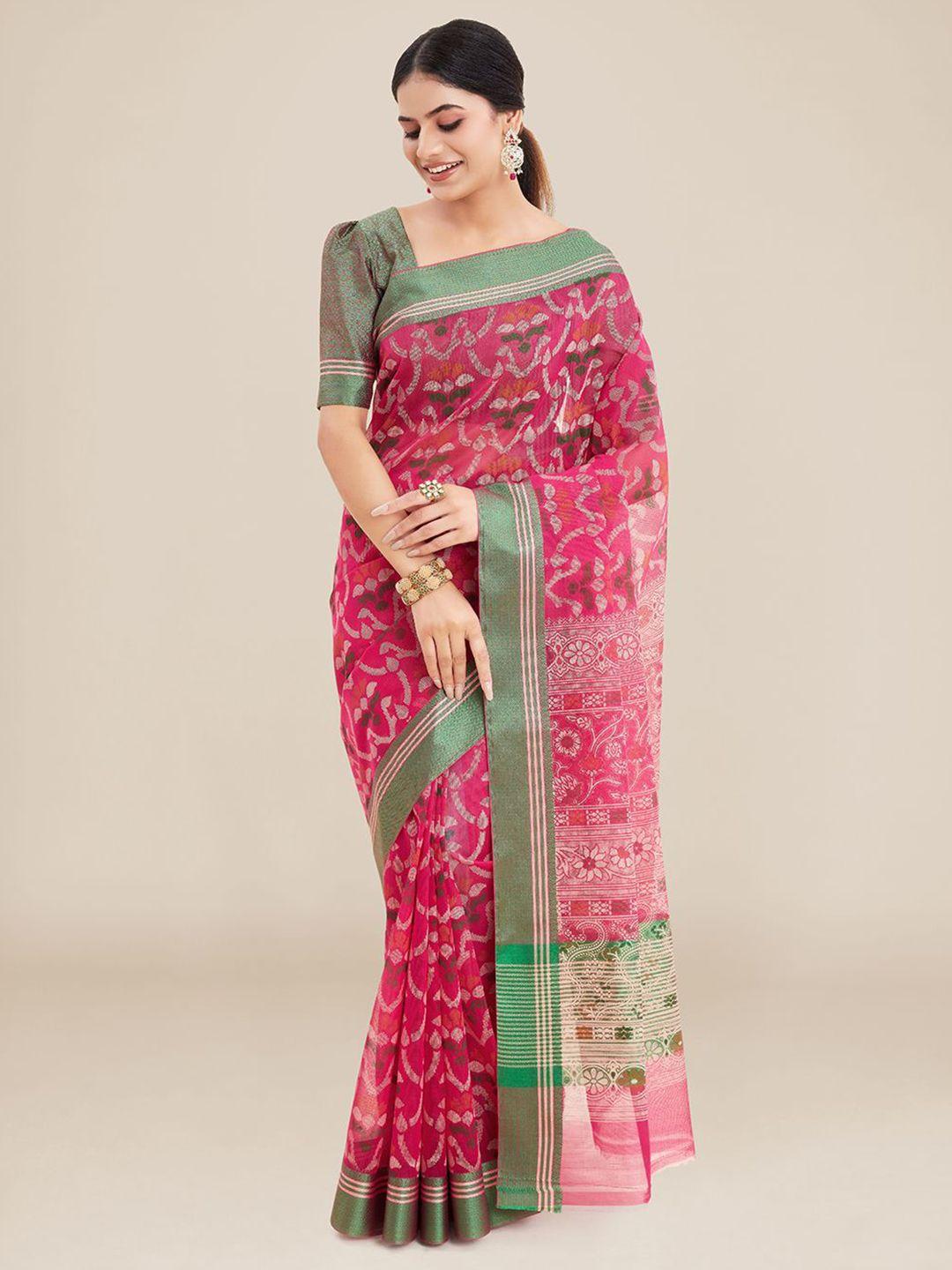 kalyan silks floral woven design saree