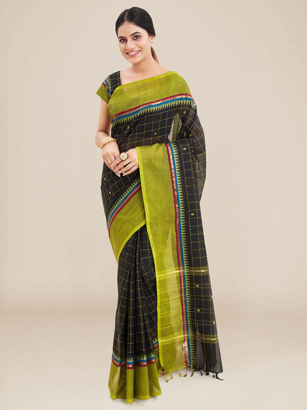 kalyan silks checked zari saree