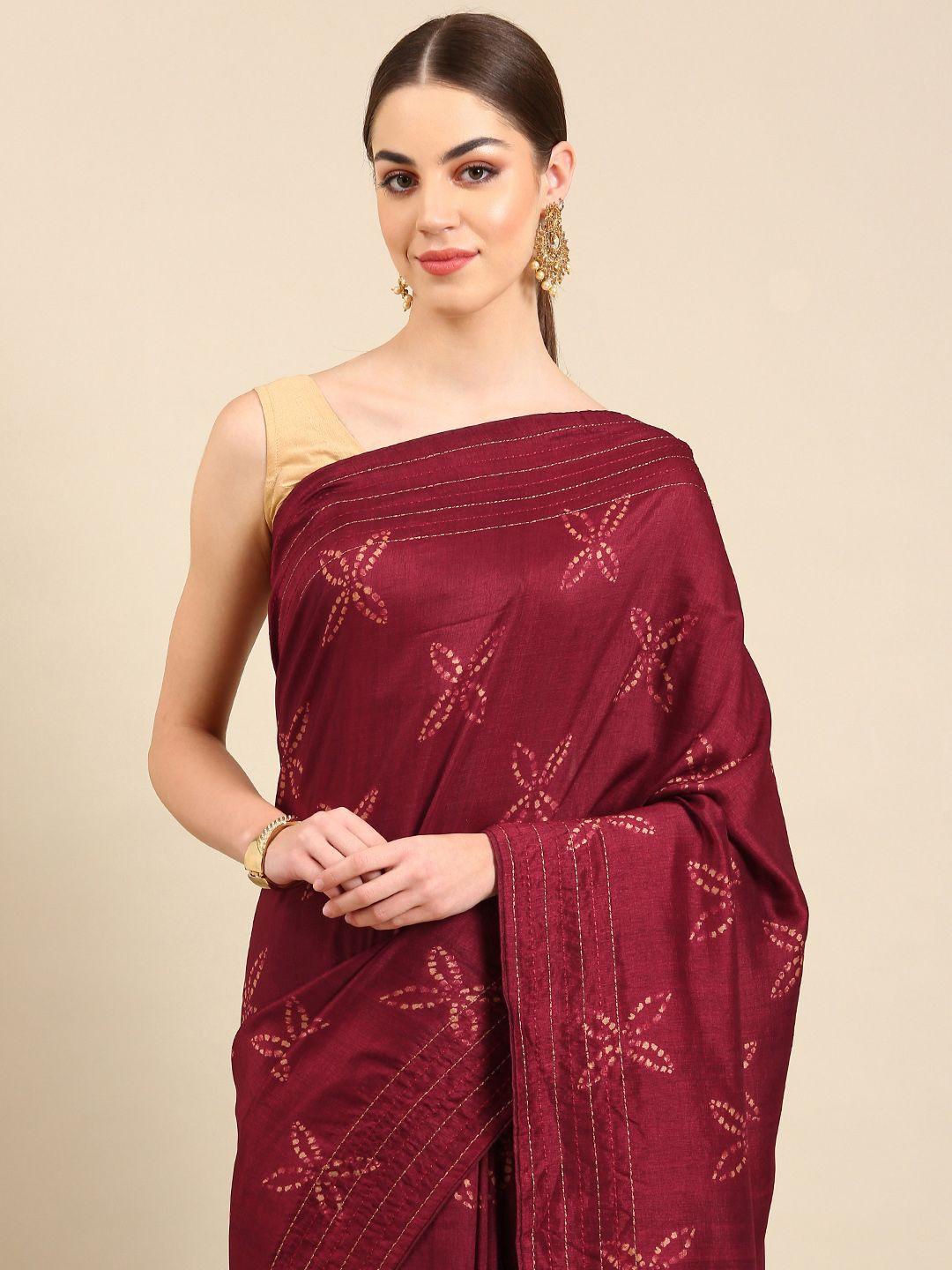 kalyan silks ethnic motifs embroidered saree