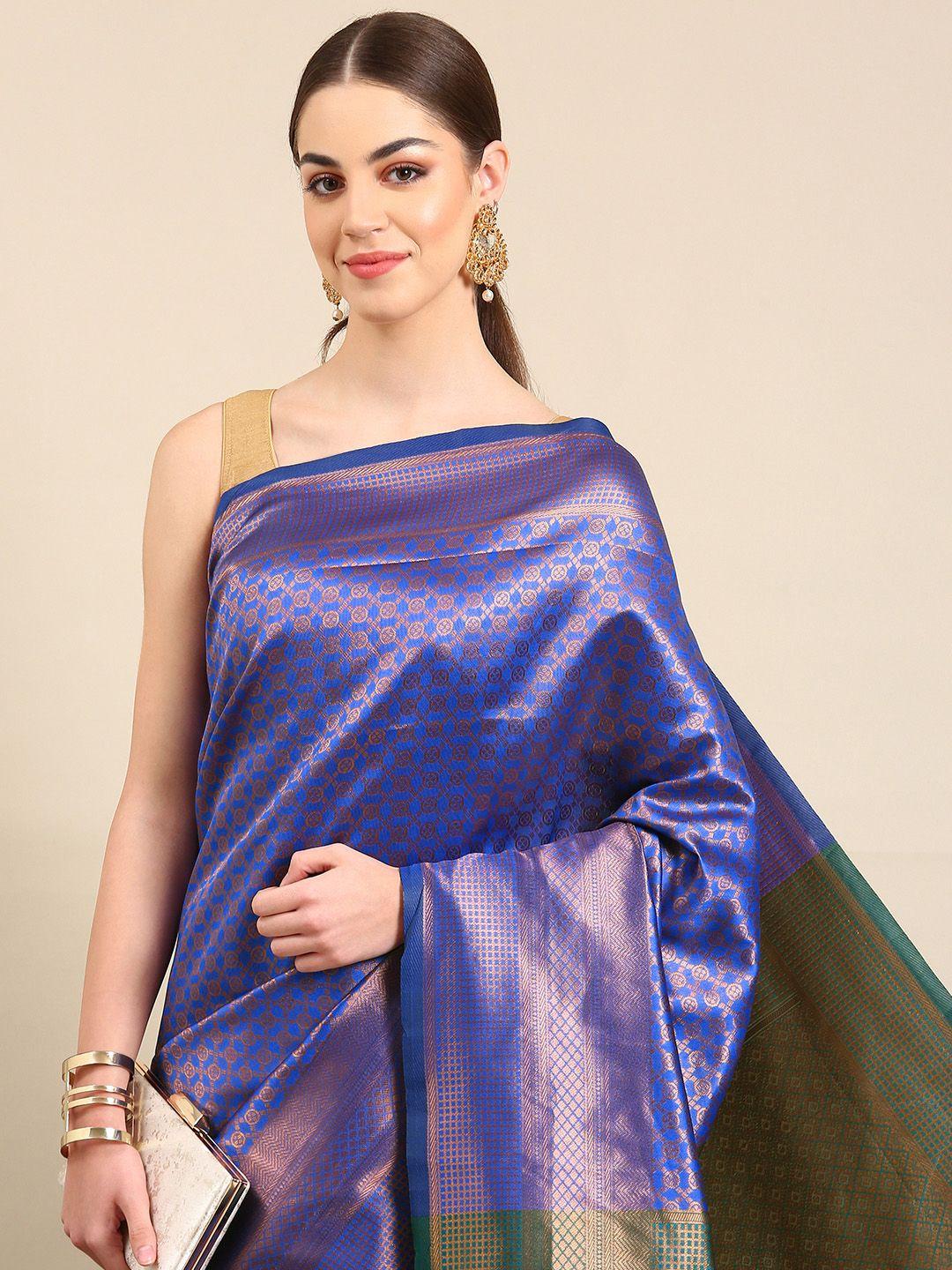 kalyan silks ethnic motifs zari pure silk saree