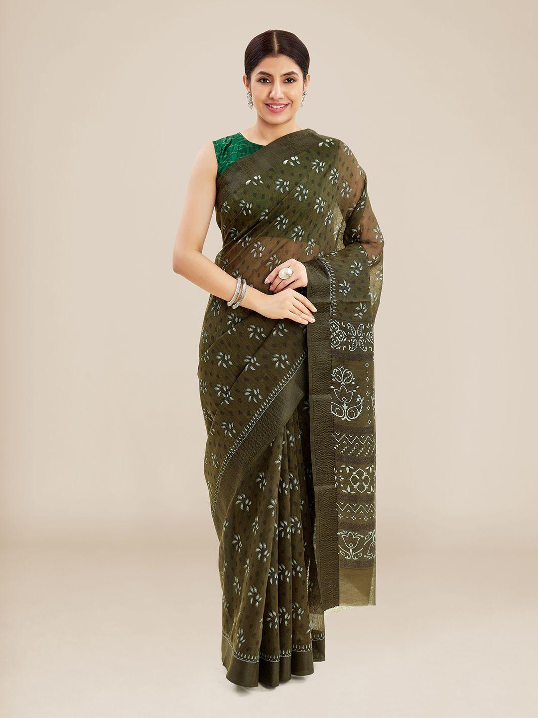 kalyan silks floral printed kota saree