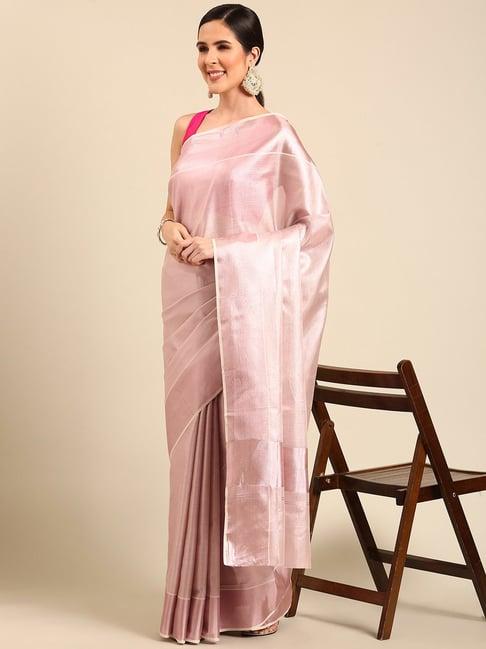 kalyan silks rose gold saree with blouse