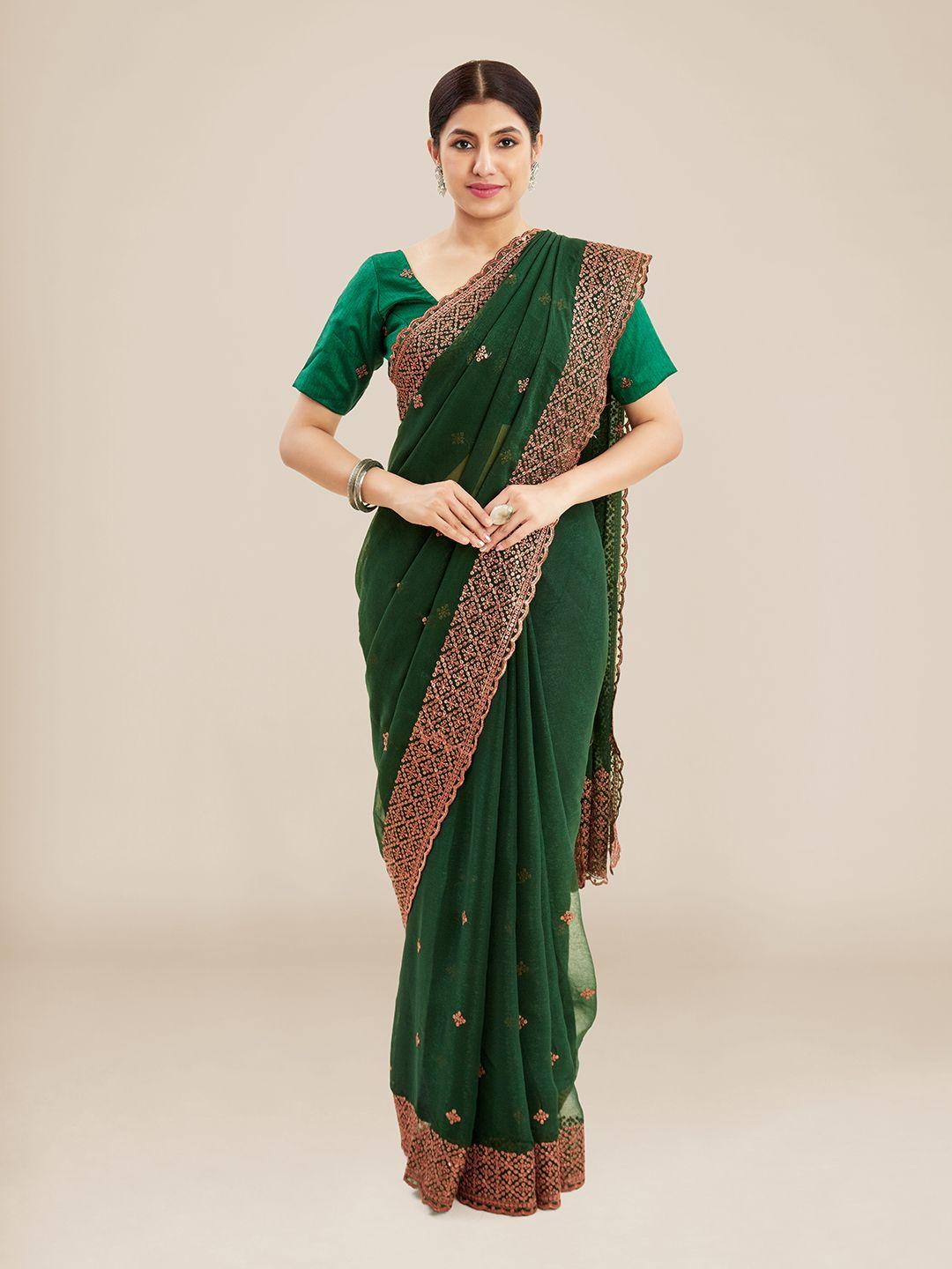 kalyan silks sequin embellished saree