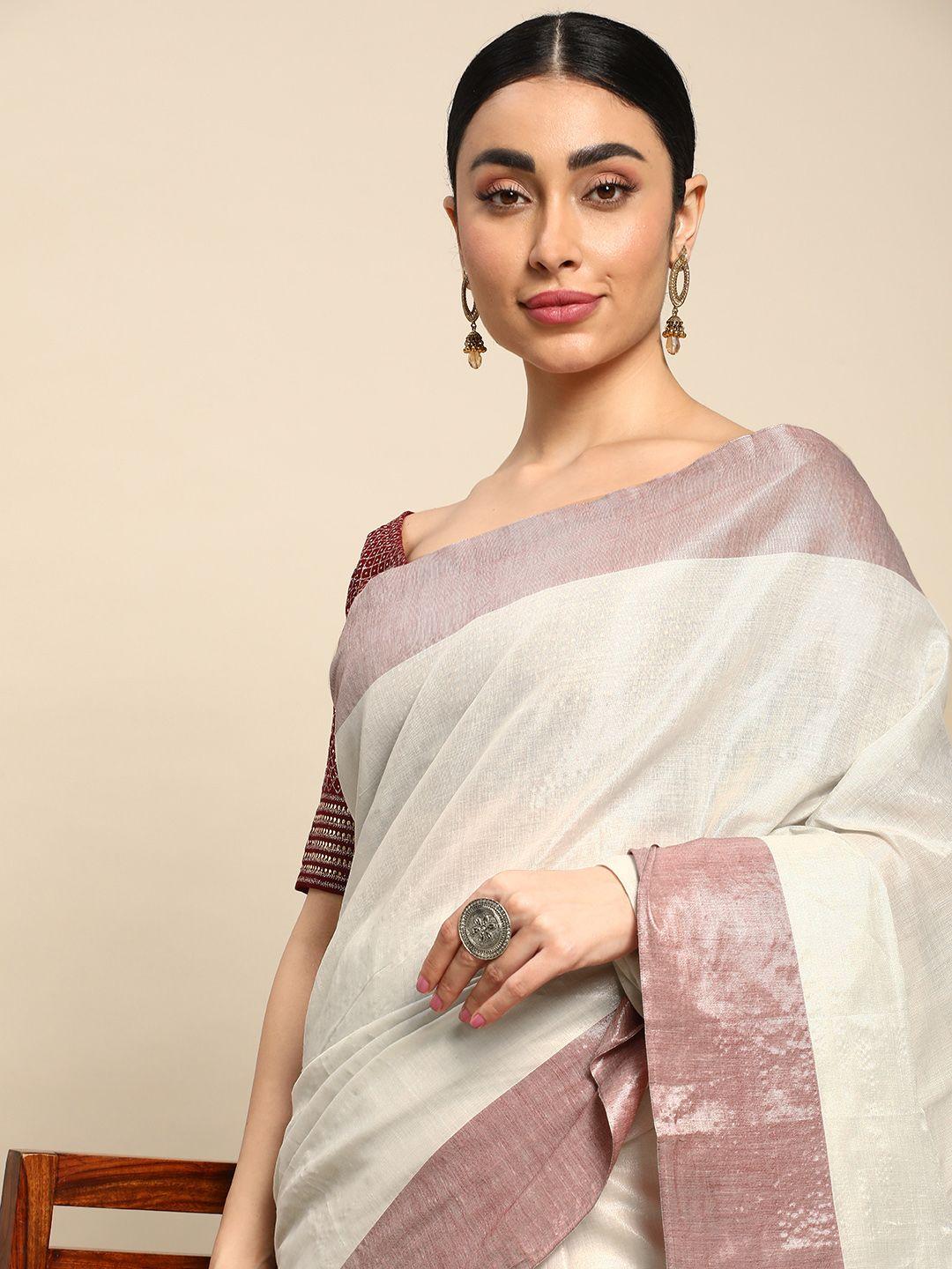 kalyan silks solid zari tissue kasavu saree