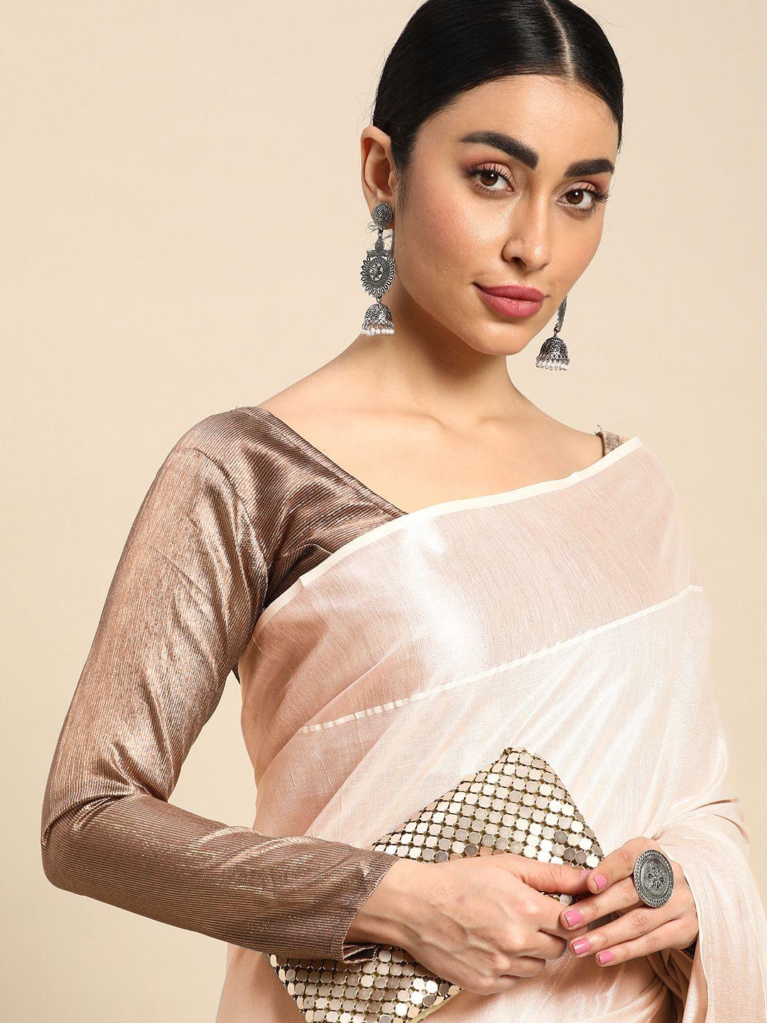 kalyan silks solid zari tissue kasavu saree