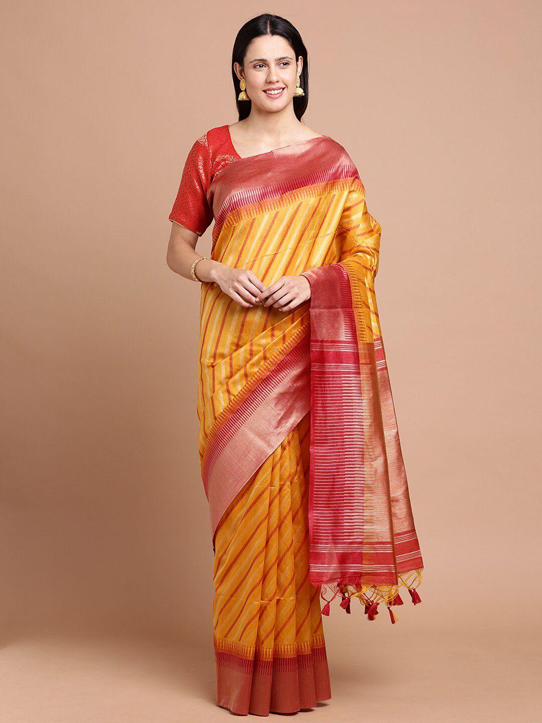 kalyan silks striped silk cotton saree