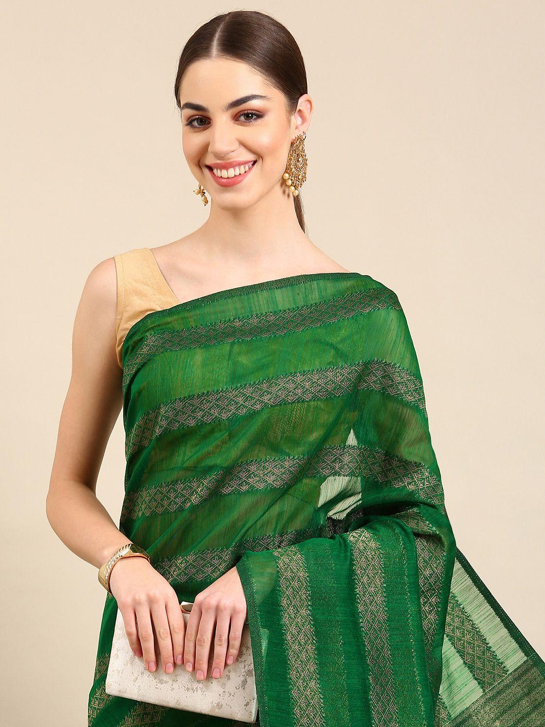 kalyan silks striped zari jute silk saree