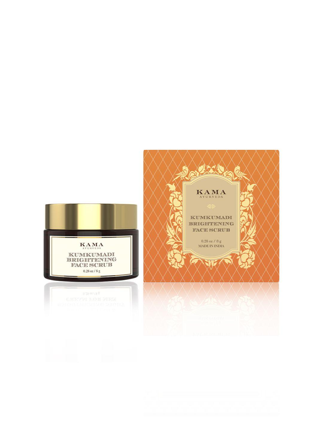 kama ayurveda kumkumadi brightening face scrub with walnut & saffron - 8 g