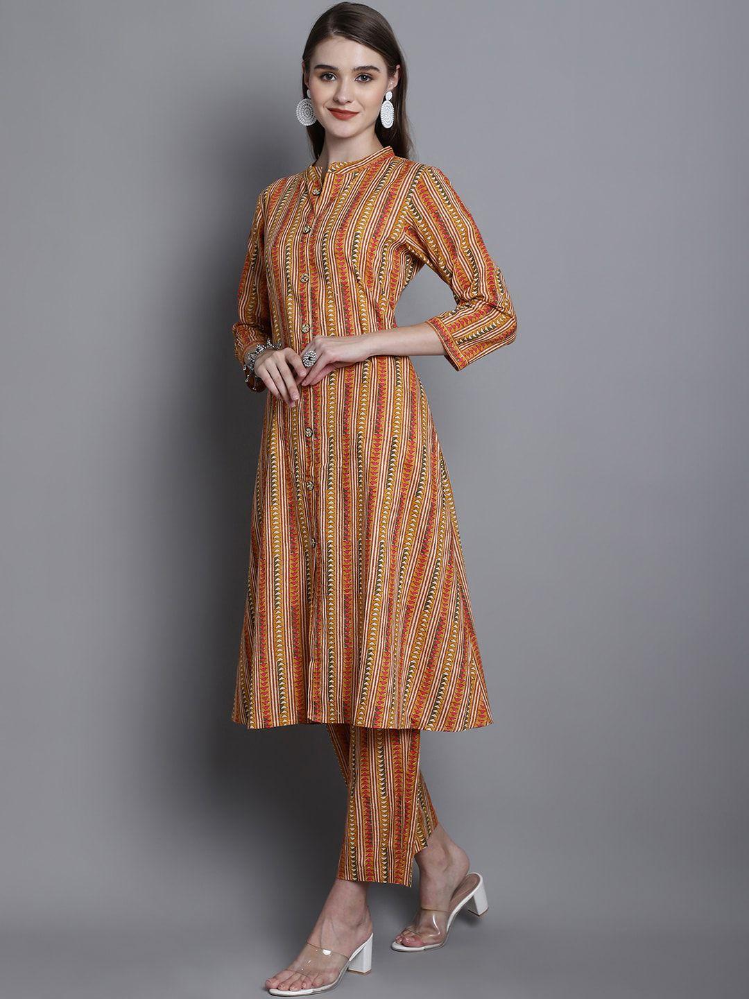 kamayra leheriya printed pure cotton kurta with palazzos