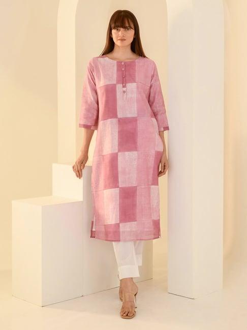 kameez by pooja pink kurta with pant