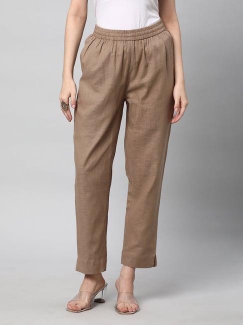 kami kubi brown linen pants