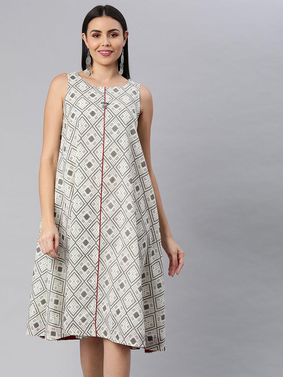 kami kubi cotton ethnic motifs a-line dress