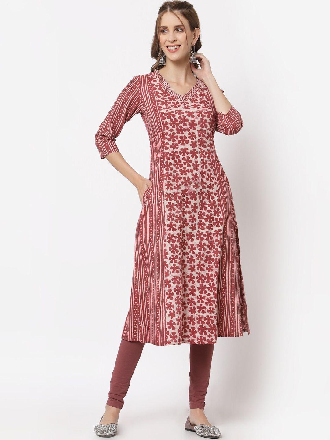 kami kubi ethnic motifs printed cotton kurta