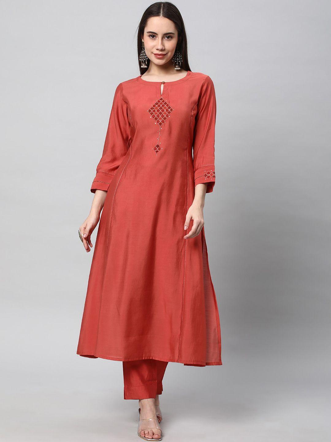 kami kubi ethnic motifs yoke design thread work straight kurta