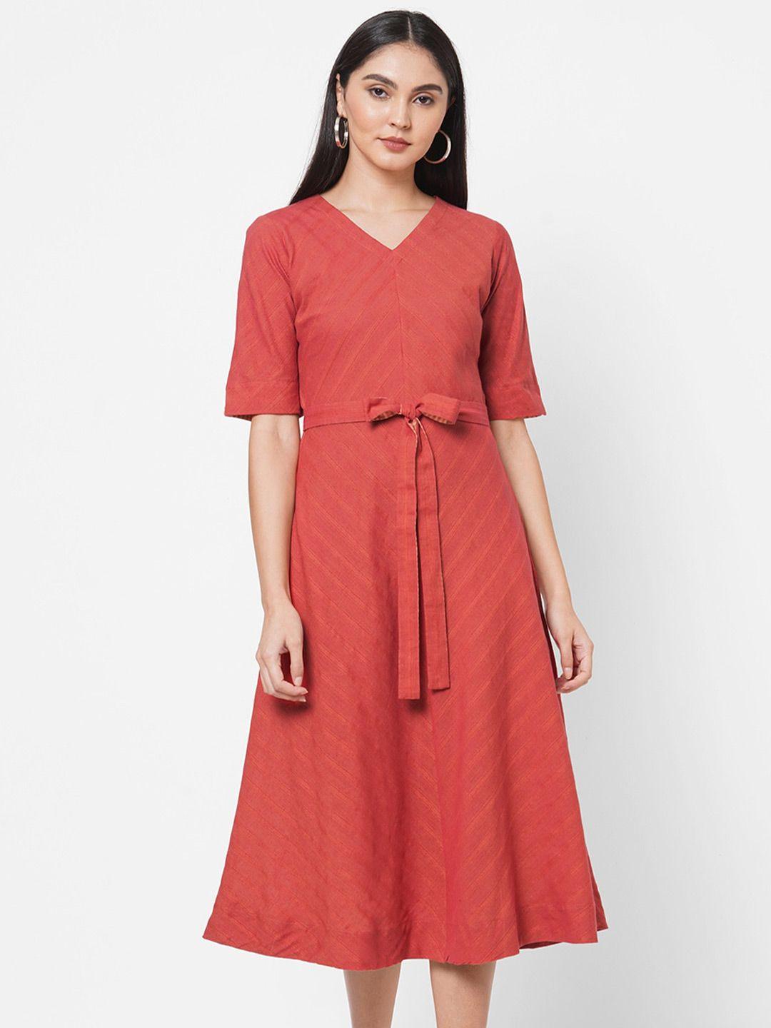 kami kubi maroon midi dress