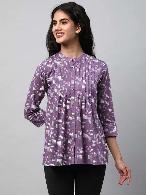 kami kubi purple printed top