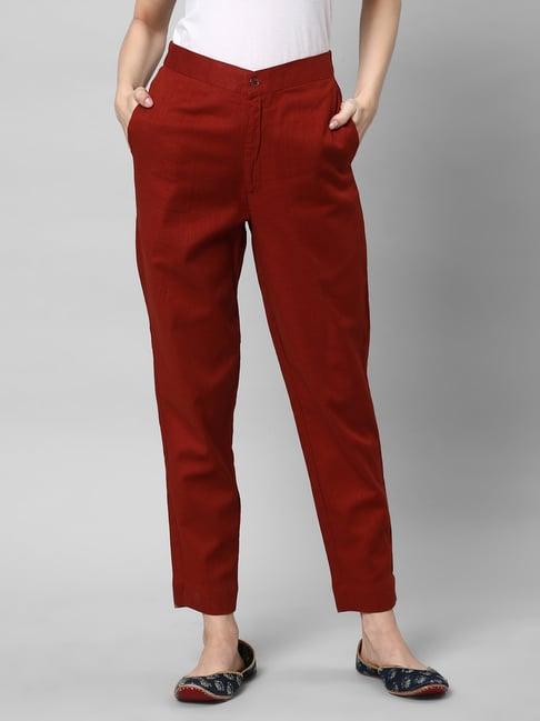 kami kubi rust linen pants