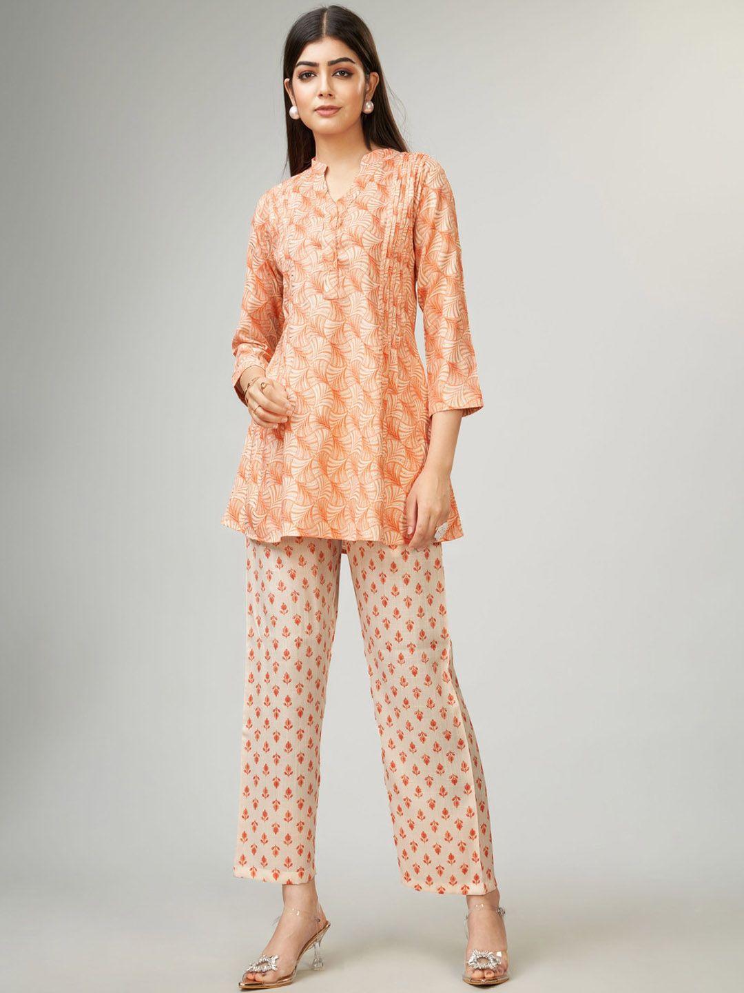 kandora printed tunic with trouser