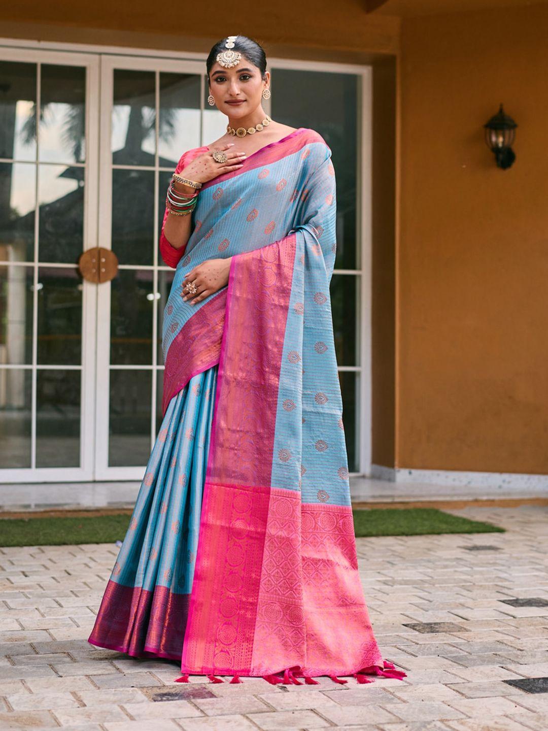 kandora woven design zari banarasi saree