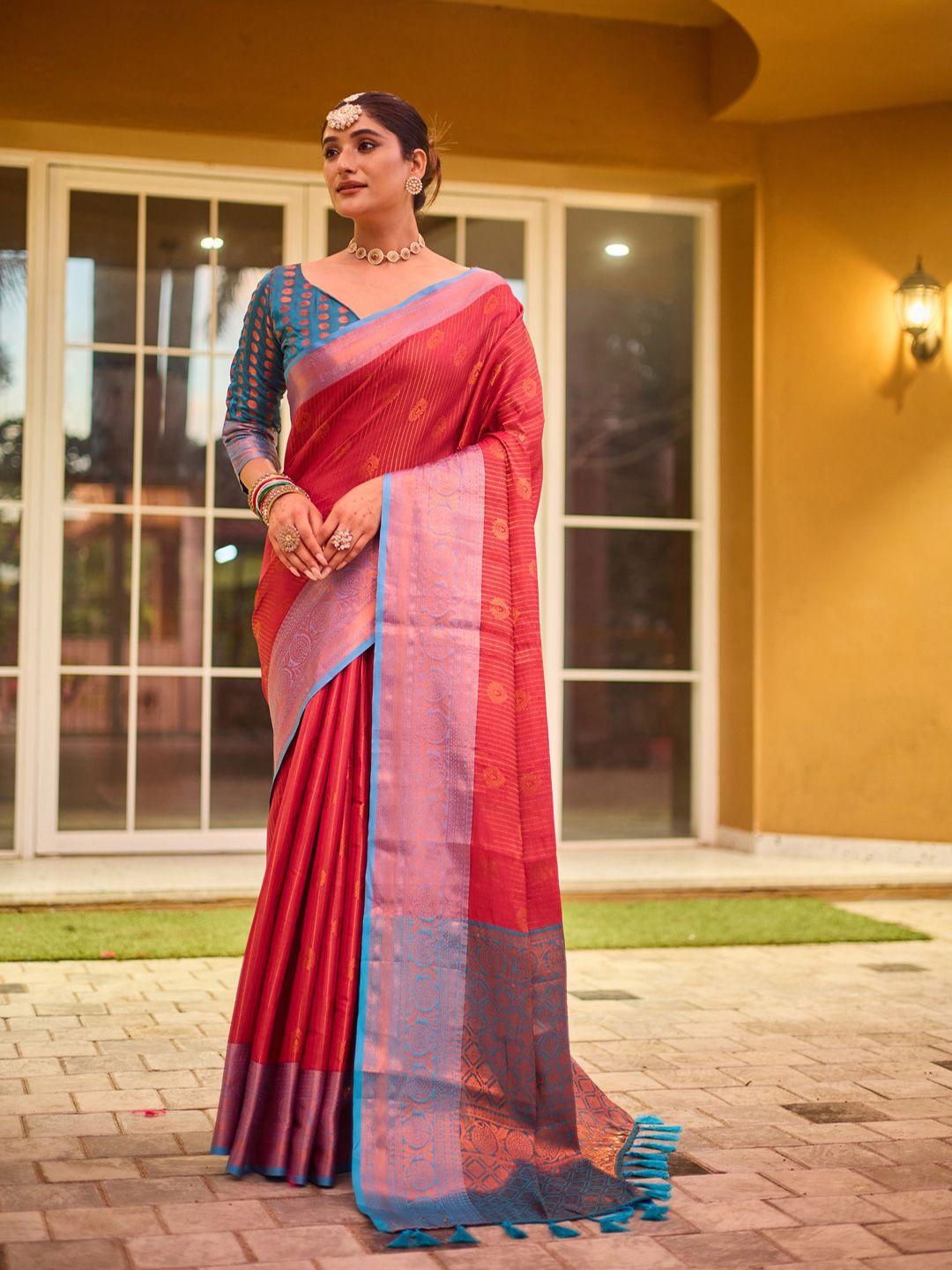 kandora woven design zari banarasi saree