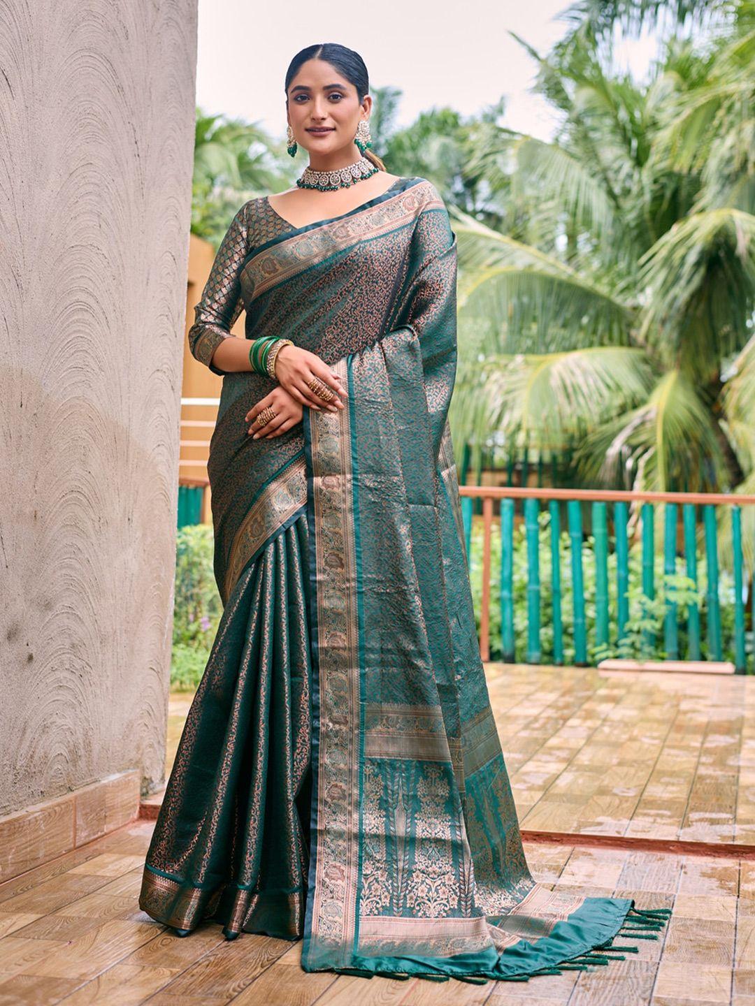 kandora woven design zari banarasi saree