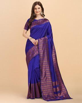 kanjeevaram saree with blouse piece