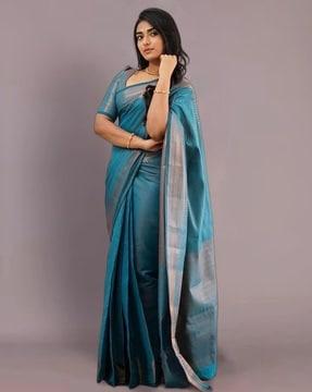 kanjeevaram saree with contrast border