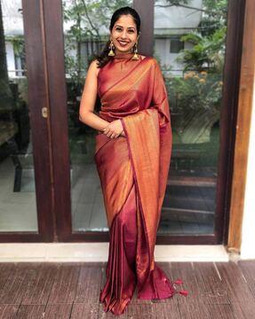 kanjeevaram saree with zari border