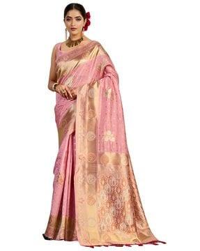 kanjivaram art silk saree with blouse piece