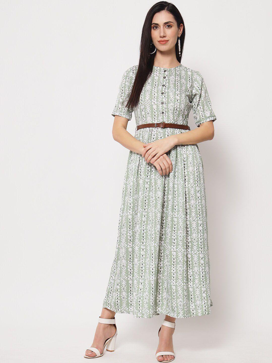 kannan ethnic motifs keyhole neck maxi dress